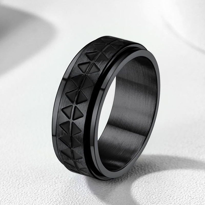 Faithheart Unique Triangle Anxiety Ring Stainless Steel