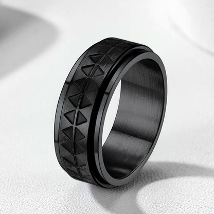 Faithheart Unique Triangle Anxiety Ring Stainless Steel