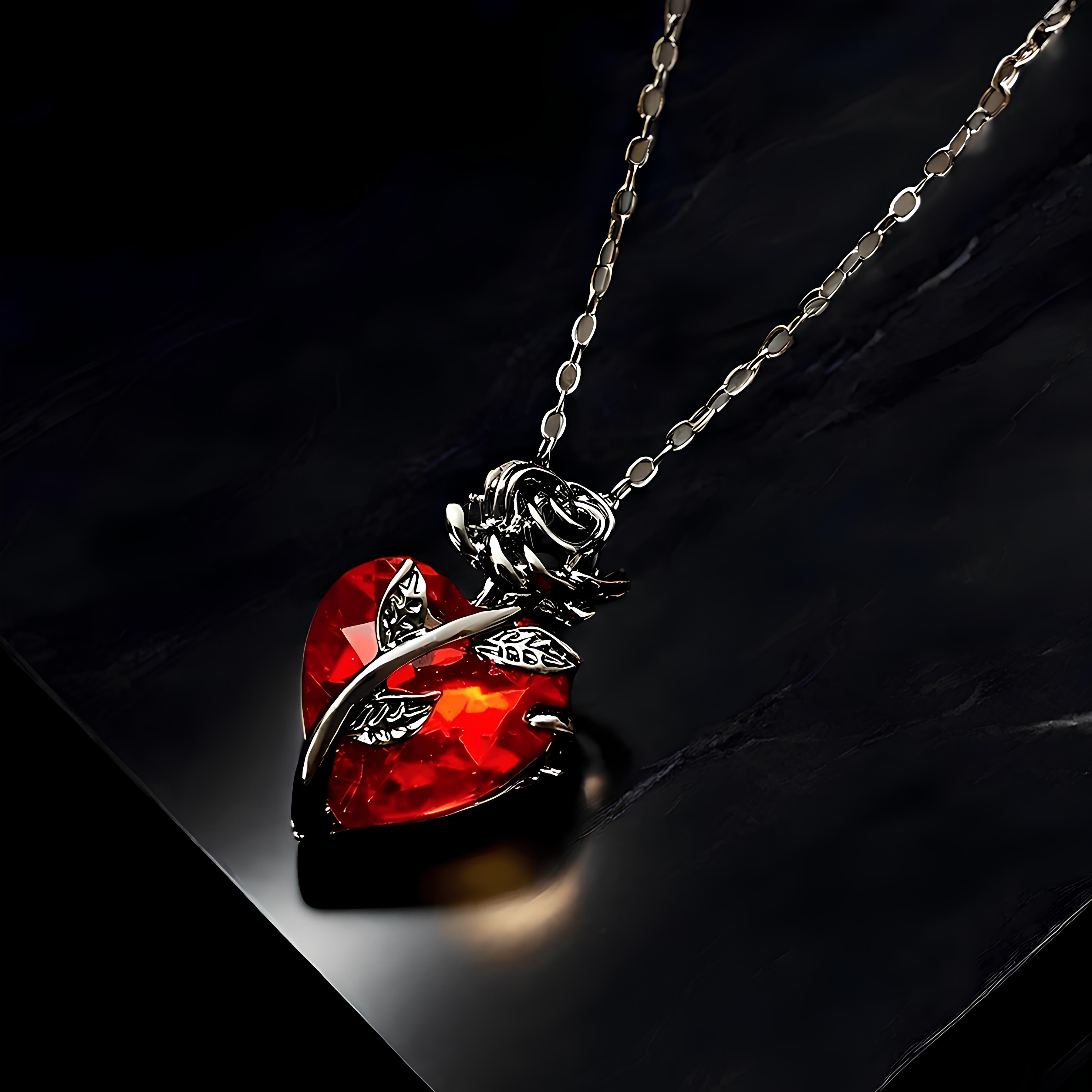 Blood Rose Necklace