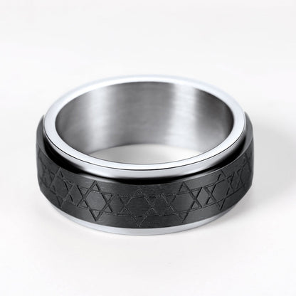 Star of David Spinner Anxiety Ring for