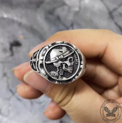 1936 Hobo Nickels Liberty Sterling Silver Skull Ring
