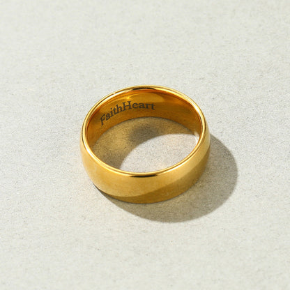Polished Gold Tungsten Carbide Doom Band Ring for 4mm/6mm/8mm Width