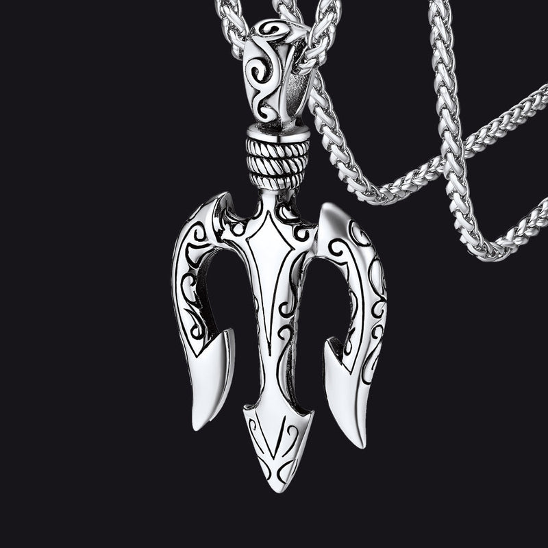 Poseidon Trident Necklace Ancient Greek Mythology Pendant