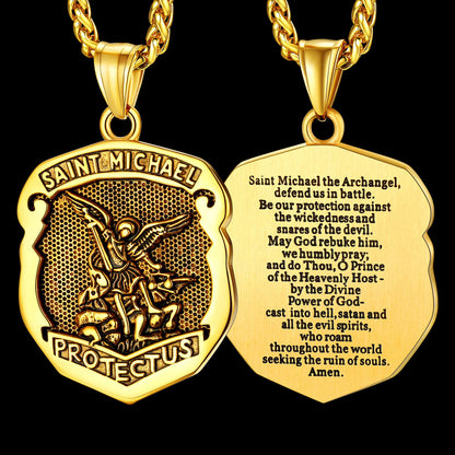 Catholic Saint Michael Pendant Necklace for