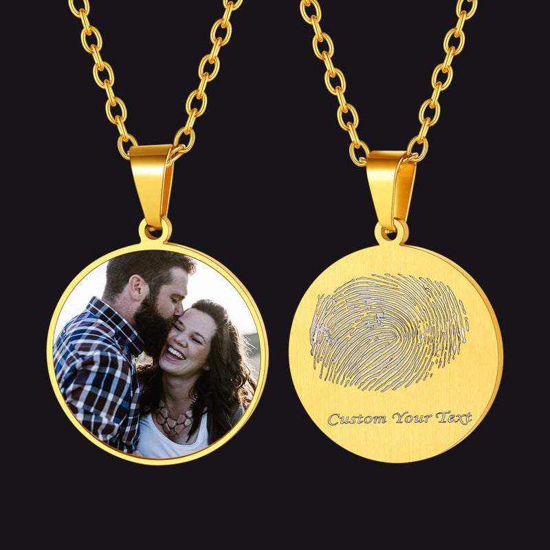 Customized Photo Fingerprint Necklace for
