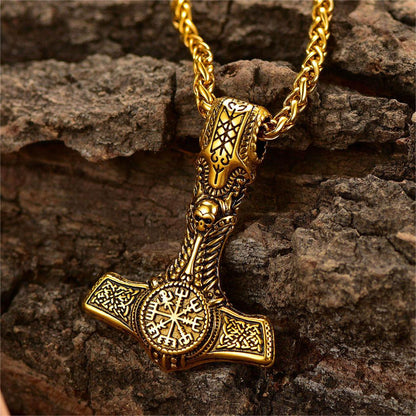 Viking Thor's Hammer Mjolnir Necklace Pendant for