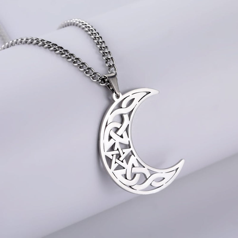 Triskelion New Moon Pendant Necklace