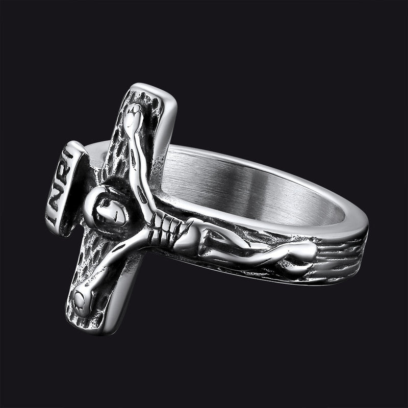 Christian Jesus Crucifix Cross Ring for