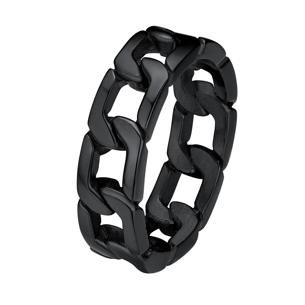 Chunky Cuban Link Chain Ring for Stainless Steel