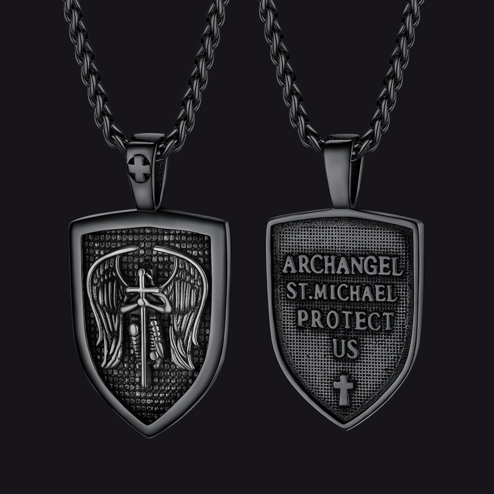 Shield Archangel St. Michael Protection Necklace for