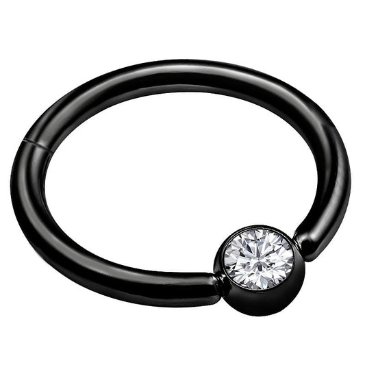 1pc Double Layers Steel Clicker Segment Nose Hoop Rings / Hinged Ear Nose Piercing