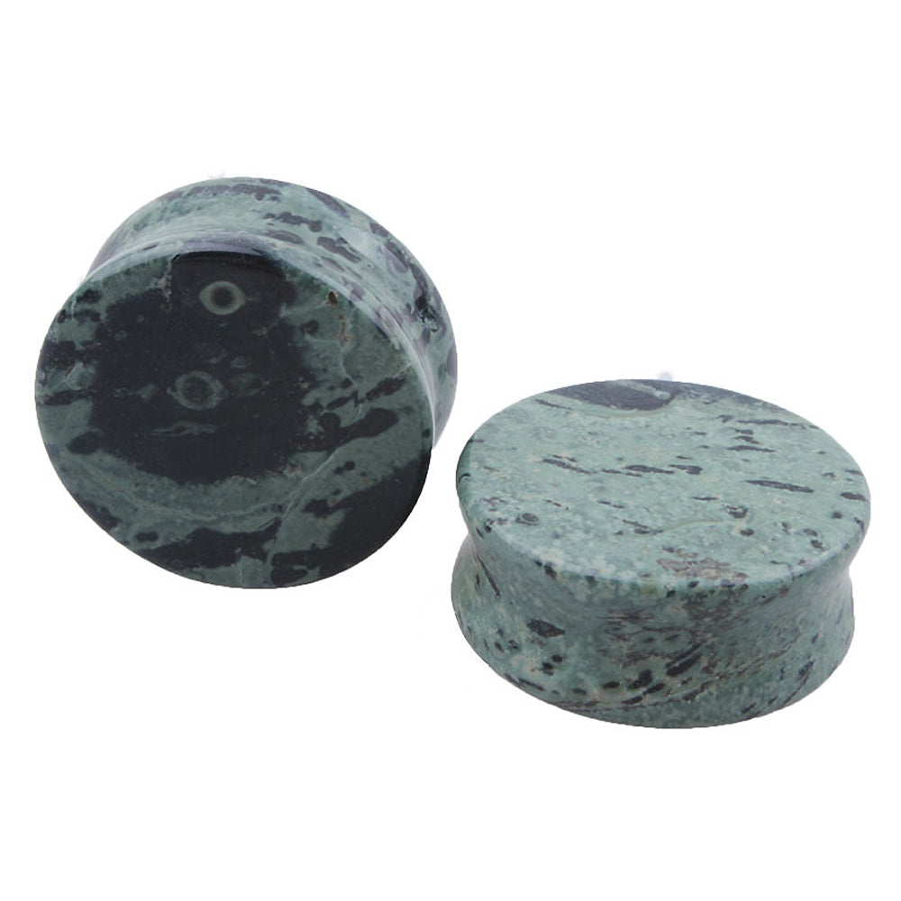 1pc Stone Ear Plugs / Gauges Earrings Flesh Tunnel Piercing / Green Eye Stone Expander Body Jewelry
