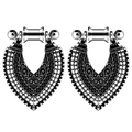 2 Pc Gothic Style Tunnels With Hearts / Aesthetic Stainless Steel Jewelry