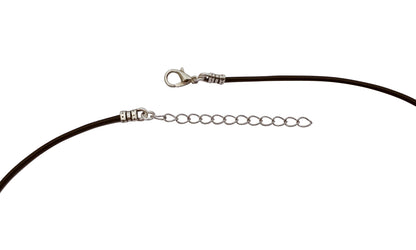 Dragonweave Steel Celtic Triskele Spiral Pendant Necklace on Black Leather Cord, Adjustable