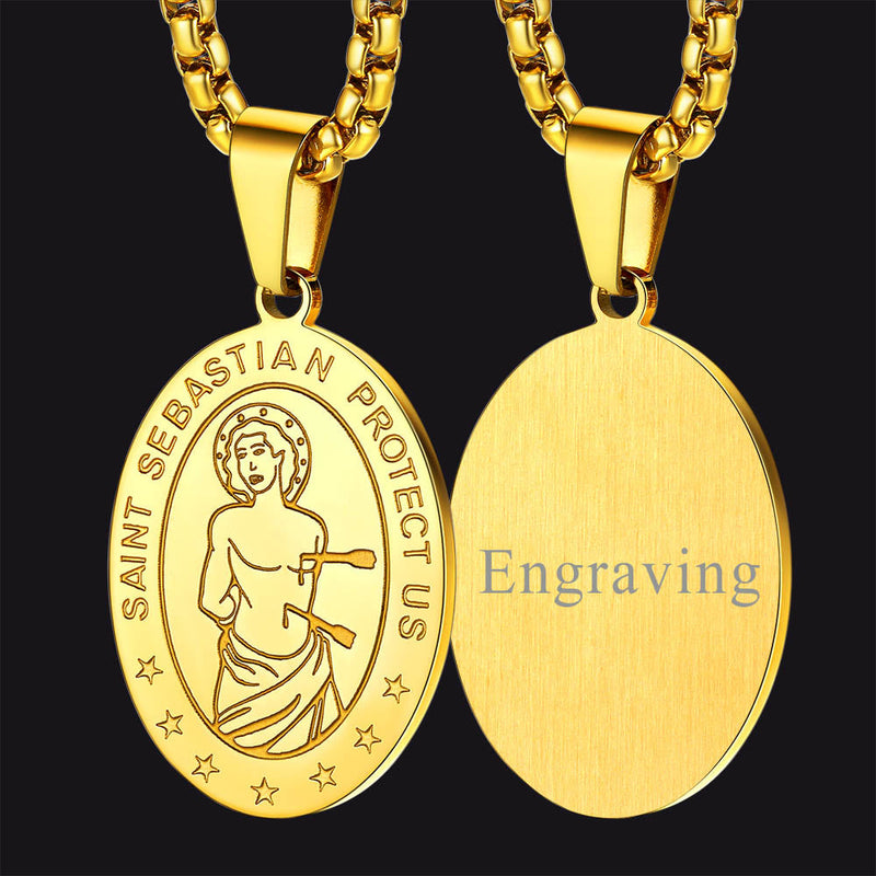 Customized St Sebastian Pendant Necklace Medal