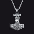 Viking Mjolnir Thor Hammer Necklace Odin Pendant for