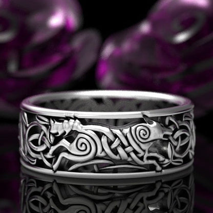 Celtic Werewolf Wild Spirit's Embrace Ring