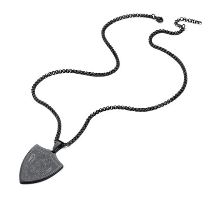 Saint Michael Necklace Shield Archangel Protection Pendant for