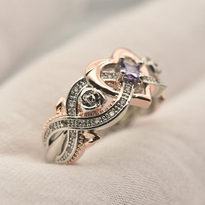 Love Heart Shaped Two-tone Ring