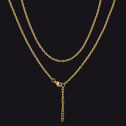 Cable Chain Necklace for 2mm Width
