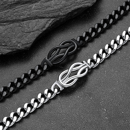 To My Love Infinity Love Knot Cuban Chain Bracelet for Couple