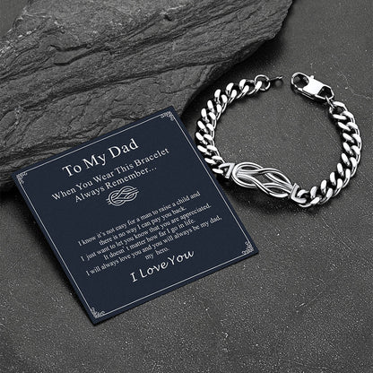 Infinity Love Knot Cuban Link Chain Bracelet for