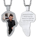 Customized African Map Photo Necklace With Picture for
