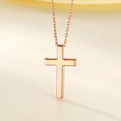 Dainty Cross Pendant Necklace for Mom, Christian Faith Pendant Necklace Gift