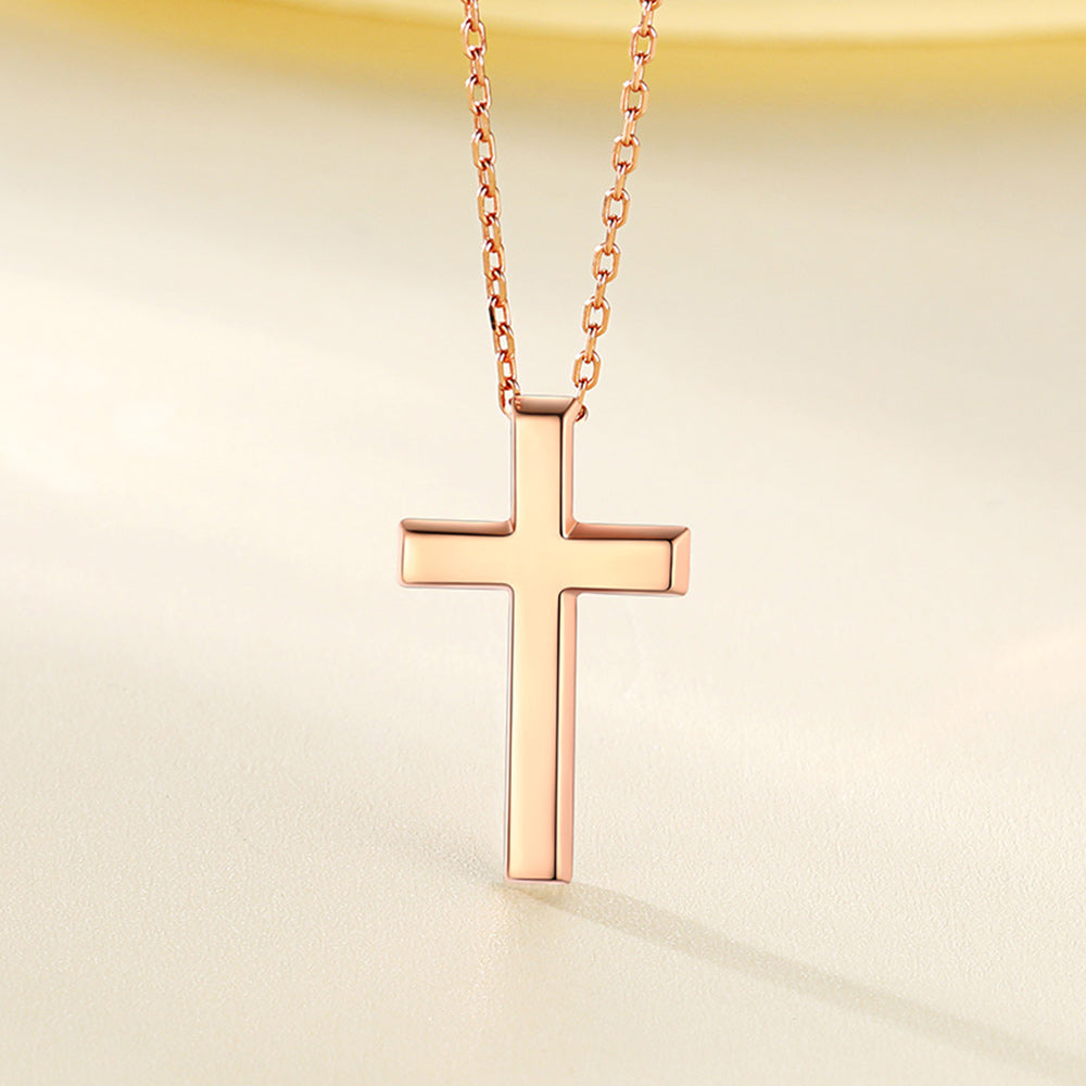 Dainty Cross Pendant Necklace for Mom, Christian Faith Pendant Necklace Gift