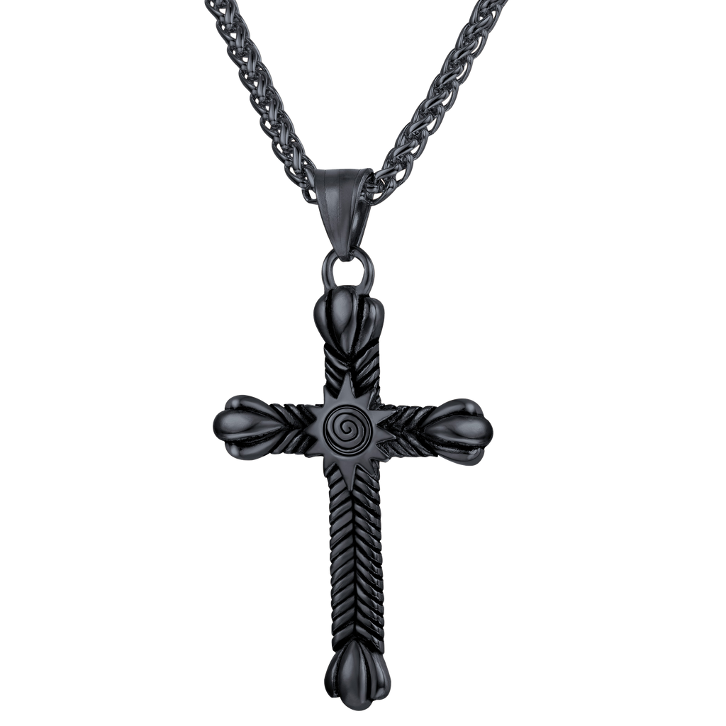 Stainless Steel Cross Crucifix Necklace for