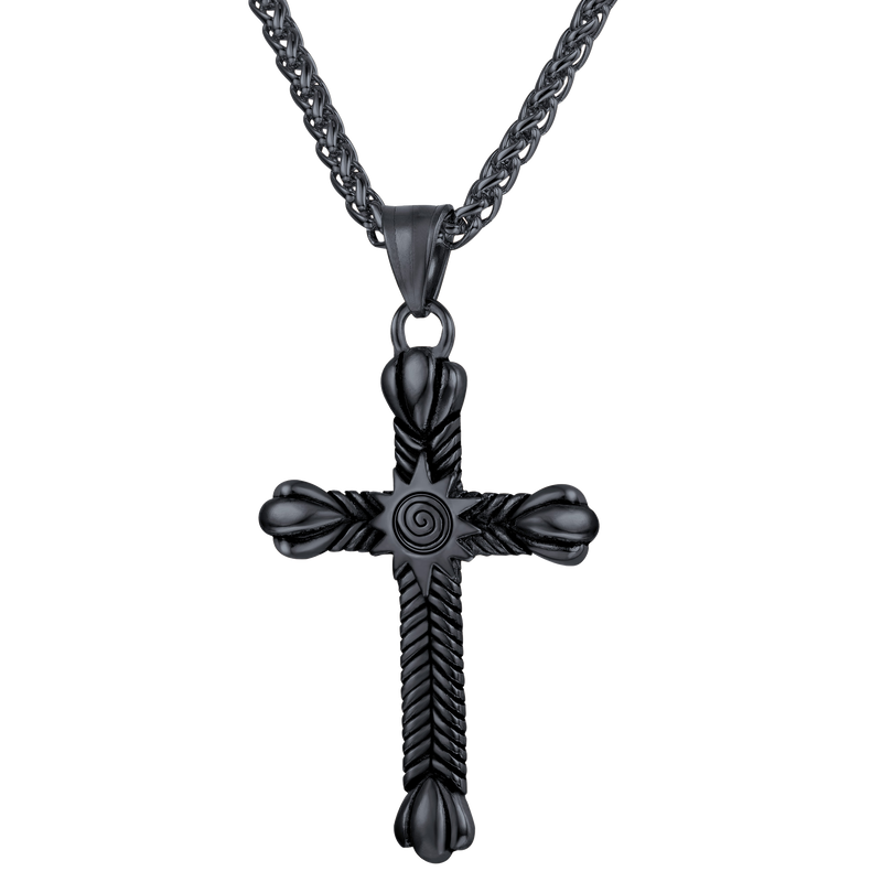Stainless Steel Cross Crucifix Necklace for