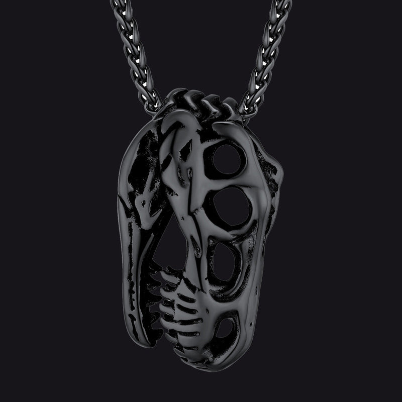 T-rex Dinosaur Skull Head Necklace Pendant for