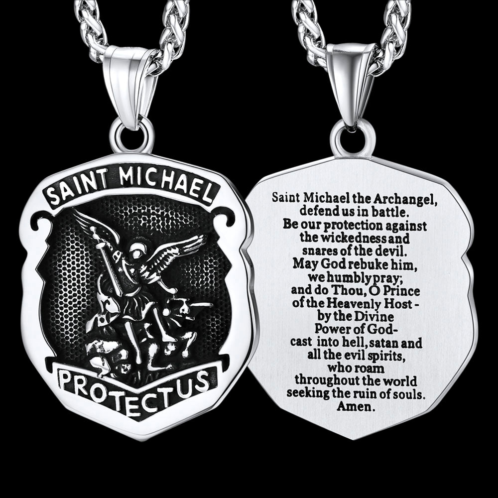 Catholic Saint Michael Pendant Necklace for