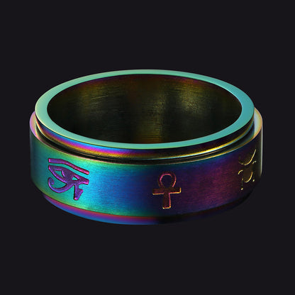 Egyptian Eye of Horus Spinning Fidget Anxiety Ring