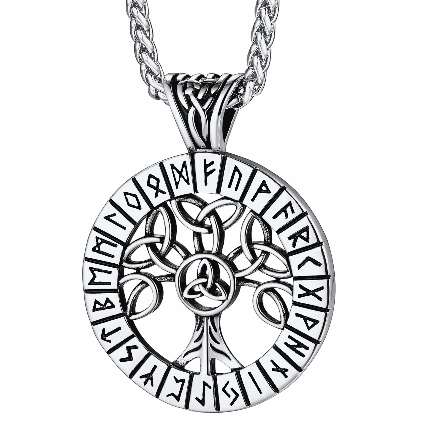 Norse Viking Rune Tree of Life Necklace Amulet for