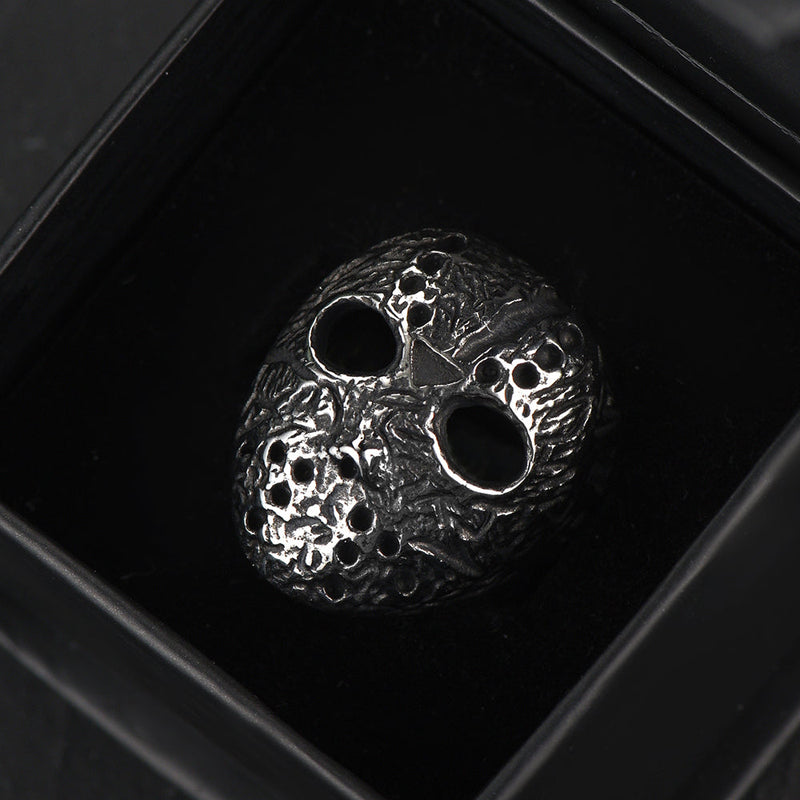 Gothic Jason Voorhees Mask Ring for