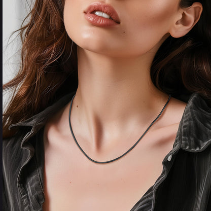 2mm Thin Snake Chain Stainless Steel Necklace for