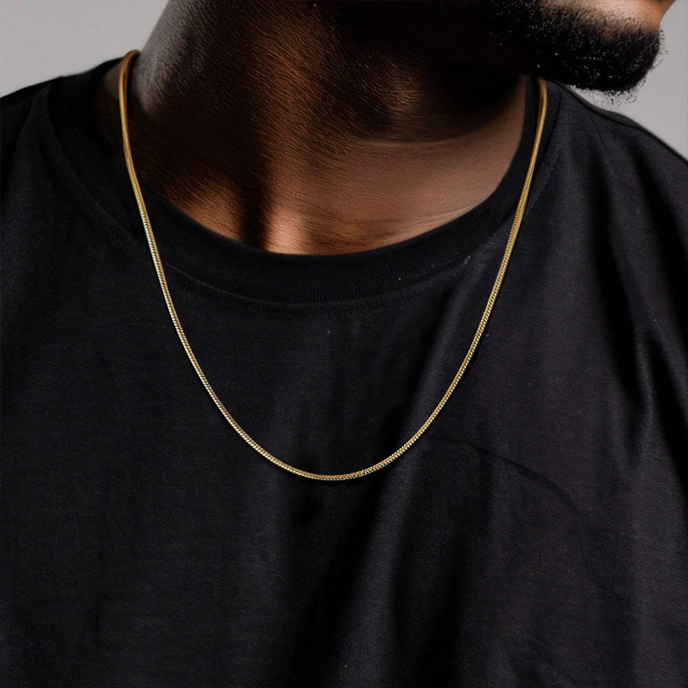 2mm Thin Snake Chain Stainless Steel Necklace for
