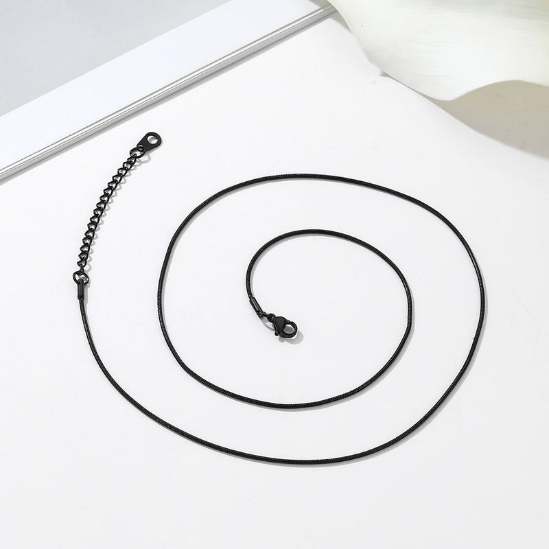 1.2mm Thin Snake Link Chain Necklace for