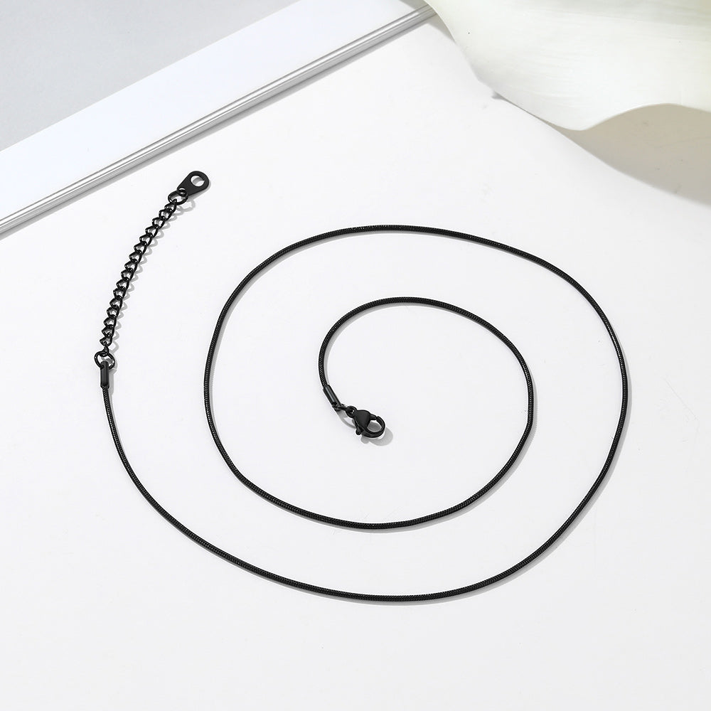 1.2mm Thin Snake Link Chain Necklace for