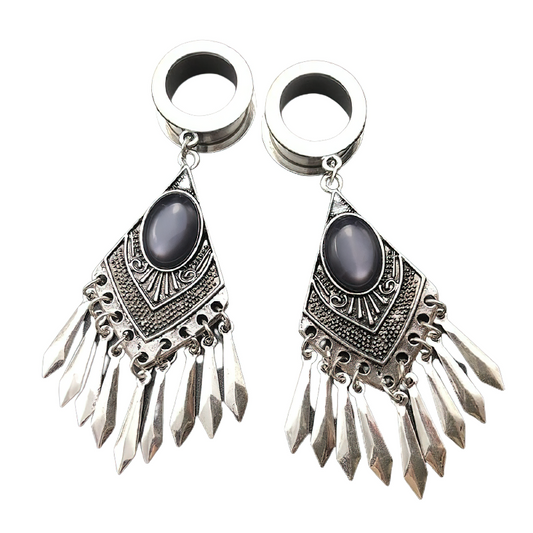2pc Gothic Tunnels / Stainless Steel Jewelry / Aesthetic Ear Reamer