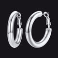 Chunky 5mm Hoop Earrings With Lobster Clasp for