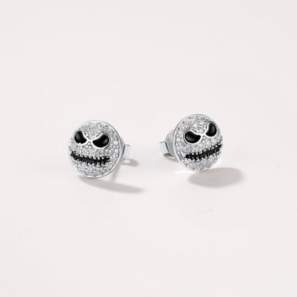 Halloween Jack Skellington Earrings for in Sterling Silver