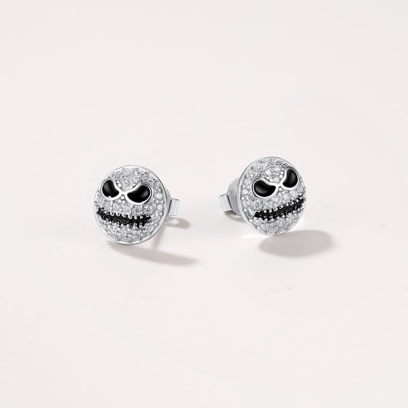Halloween Jack Skellington Earrings for in Sterling Silver