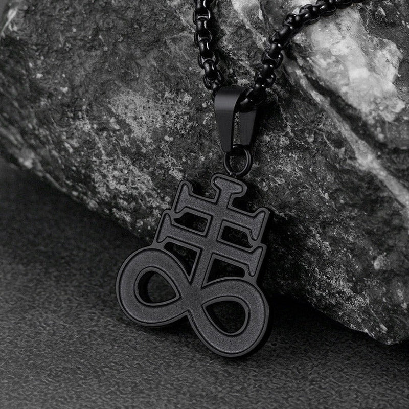 Satanic Leviathan Cross Necklace for