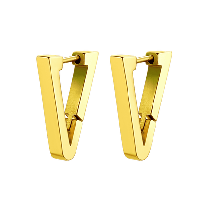 Classic Triangle Huggie Hoop Earrings for