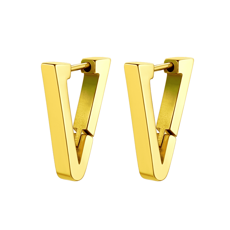 Classic Triangle Huggie Hoop Earrings for