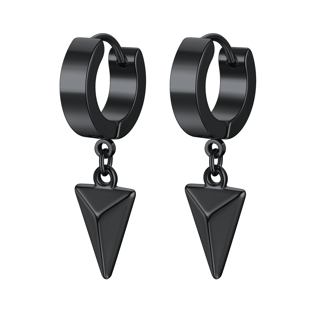 Flash Triangle Spike Dangle Hoop Earrings for