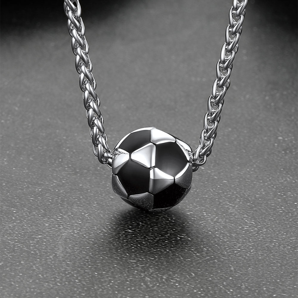 3d Soccer Pendant Sport Necklace for