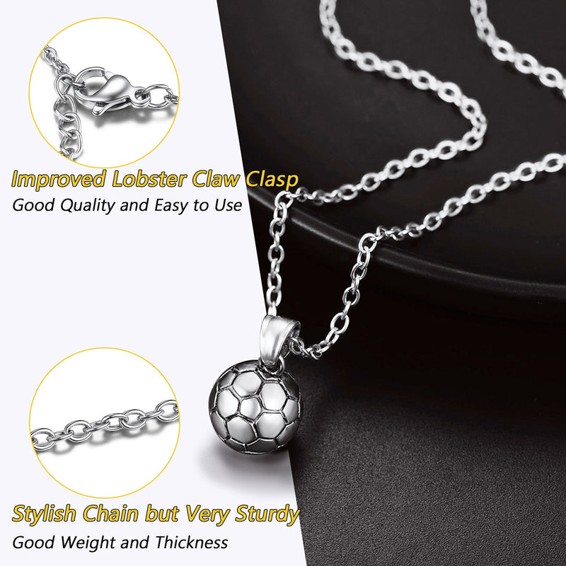 Soccer Pendant Necklace for Sport Fans and Player
